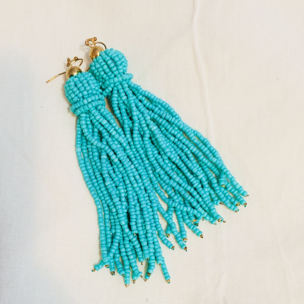 Long Dangle Beaded Earrings